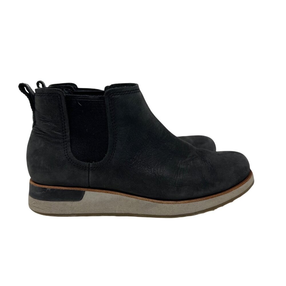 Merrell Roam Leather Chelsea Ankle Boots With Elastic Panels & Rubber Sole Sz 6